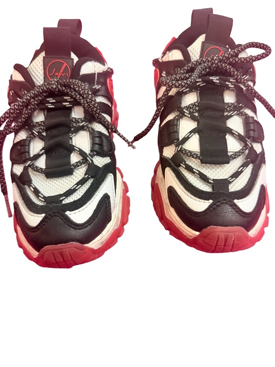 Other - Javi swipe youth sneakers - black white & red colorblock - size 1y
